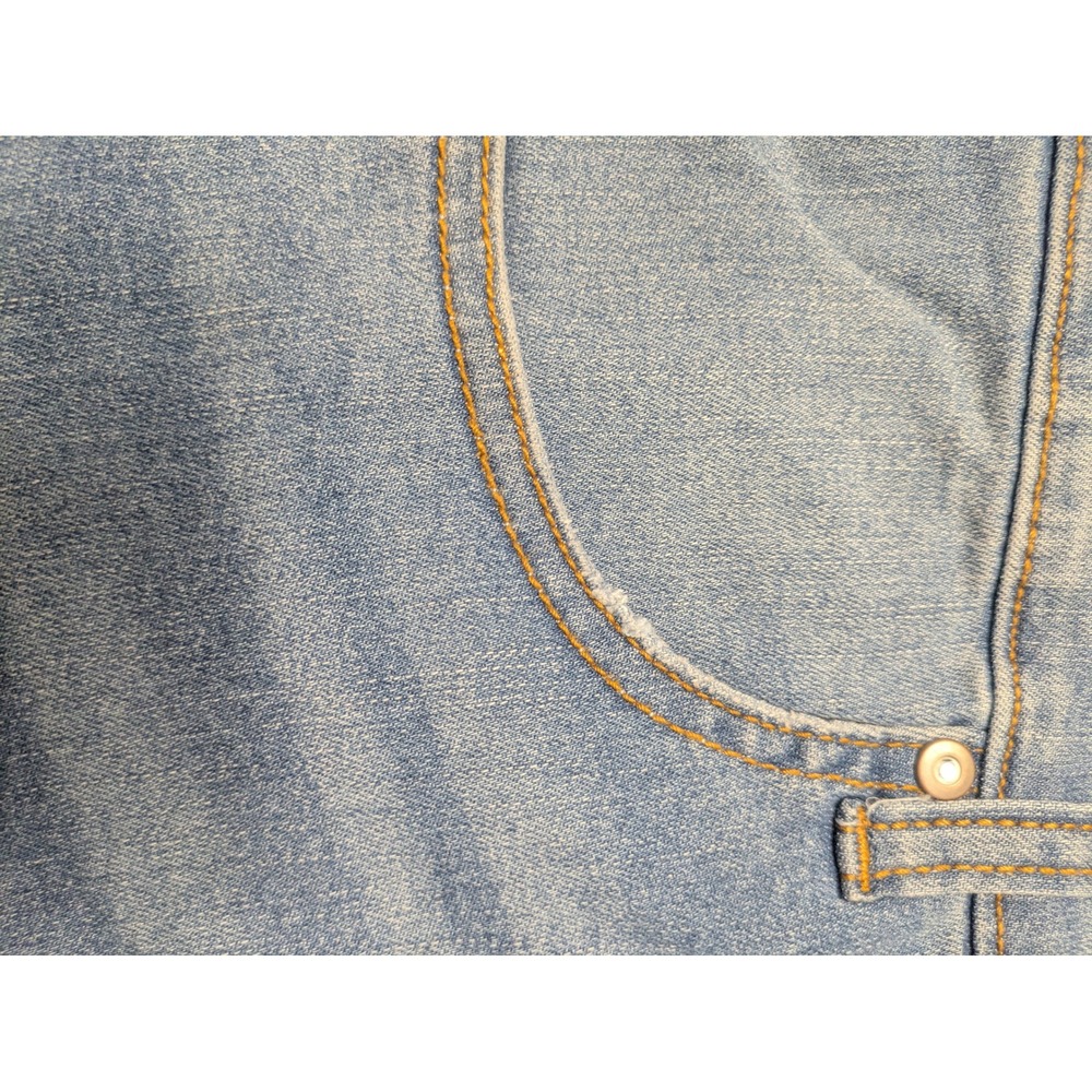 Time and Tru Maternity Straight Leg Jeans Light Wash Blue Size XXL 20 NWT - Picture 7 of 7